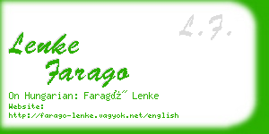 lenke farago business card